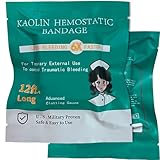 Quick Clot Gauze, First Aid Advanced Stop The Bleed Kit Combat Flexible Hemostatic Gauze-Bleed Stop Faster Wound Packing Medical,Survival Kit Supplies (3" x 12.5')