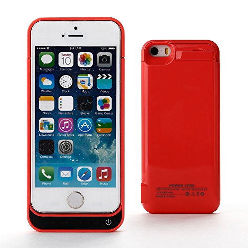 Realmax®- Batteria esterna da 4200 mAh di riserva, caricabatterie per iPhone 5, 5s e 5c. rosa 129 x 61.6 x 8mm