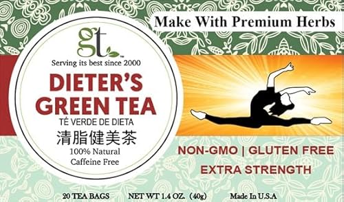 Dieter's Green Tea (Extra Strength) (20 Tea Bags) 6-Pack…