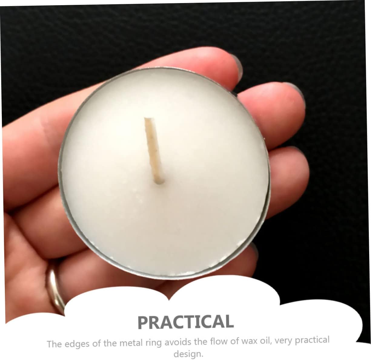 CALLARON 100pcs Smokeless Mini Candles Set Round Votive Candles for Daily Use Weddings and Tea Warmers Odorless Household