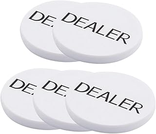 Totority 5 Pçs Botões De Fichas De Pôquer Texas Holdem Pôquer Euchre Sapato De Blackjack Fichas De Jogo Fichas De Jogo De Pôquer Suprimentos De Jogos De Bingo Contando Discos Suprimentos