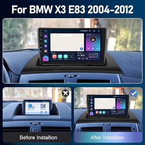 Autoradio Android 13 BMW X3 E83 écran tactile Bluetooth Android Auto 2DIN S1 - 7