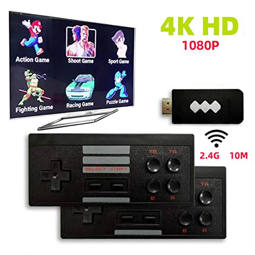 Wireless Retro Video Game Console, Plug And Play Video Game Stick 4K Built-In 10000+ Nostalgia Stick Classic Games System,With Dual 2.4G Wireless Controllers, Hd Output Game Stick Game Console #TOP1