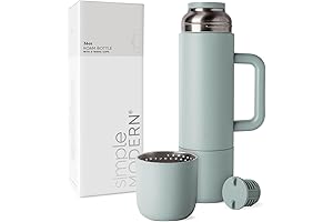 Simply Modern Coffee Tumbler - 36oz Insulated Hot Beverage Bottle with 2 Mugs