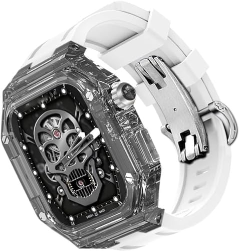 Bracelet de montre en caoutchouc transparent pour Apple Watch 49mm 45mm 44mm