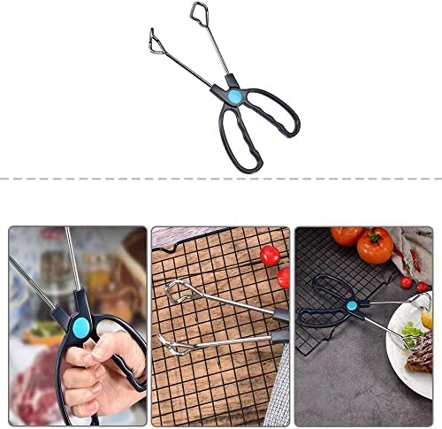 Kitchen Tongs Stainless Steel Kitchen Serving Tongs Multi-Purpose Scissor Tong for Baking Cooking Grilling Serving Tool