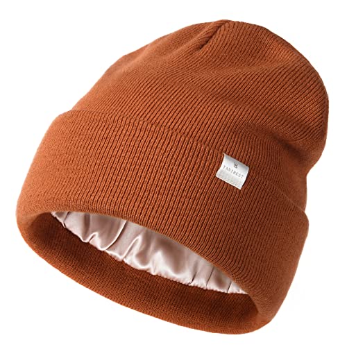 Image of YANIBEST Baby Beanie for Boys Girls Toddler Beanie Satin Lined Baby Kids Beanies Knit Winter Hats