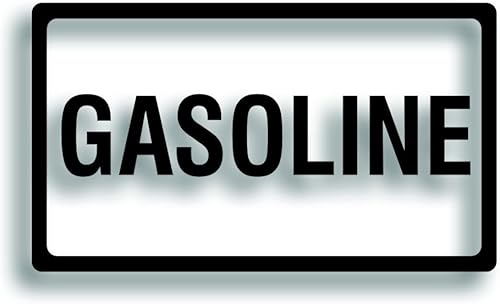 Etiqueta adhesiva de barril, tambor, tanque o bomba  Adhesivo de gasolina para coche, camión, servicio, taller, garaje, 5.5 x 10 pulgadas, color