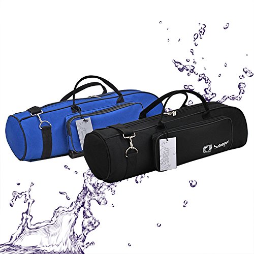 Trumpet Gig Bag 600D Water-resistant Oxford Cloth Adjustable Strap with Pocket 5mm Cotton Padded (Blue)