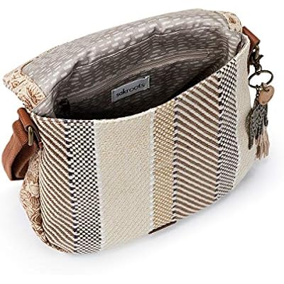 Sakroots Artist Circle Foldover Crossbody Bag in Eco-Twill, Multifunctional Purse