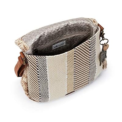 Sakroots Artist Circle Foldover Crossbody Bag in Eco-Twill, Multifunctional Purse