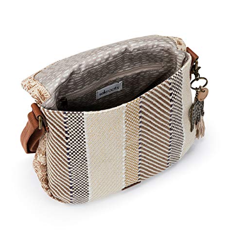 Image of Sakroots Artist Circle Foldover Crossbody Bag in Eco-Twill, Multifunctional Purse
