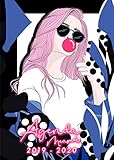  Agenda Mensual 2019 2020: Julio 2019 a Diciembre 2020 - español - semanal/mensual/anual - diseño chica brillante - color negro y rosa