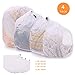 Produktbild FORMIZON 4 Stück Waeschesack Waschmaschine mit Kordelstopper Wäschenetz Wäschesack Wäschebeutel für Waschmaschine, Kleidung, Oberbekleidung, Dessous, Socken, Strümpfe (Grobmaschiger Wäschesack)