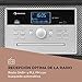 auna Mary ANN Tocadiscos - Dab+, 24W máx, Reproductor de CD, Bluetooth,...