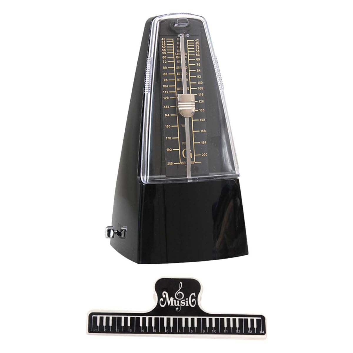 FRCOLOR 1 Satz Mechanisches Metronom für Gitarre Klavier und Andere Instrumente mit Notenclip Universelles Metronom Verbesserung Ihrer Musikalischen Fähigkeiten Schwarz Zufällige Farbe