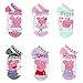 Peppa Pig Little Girls 6 pack Socks (4-6 Toddler, Ballet Pink)