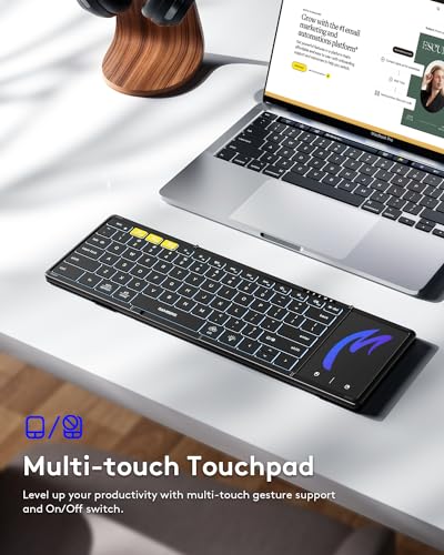 Samsers Foldable Bluetooth Keyboard with Touchpad KT06X の商品画像 3