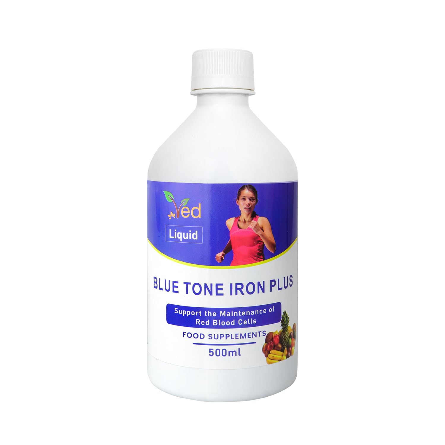 Ved Natural Liquid Iron Supplement, Mix Fruit Flavour with Vitamin C, High Absorption, Enhances Energy and Boost Immunity, Men Women, Gentle On The Stomach, 25 Day Supply.