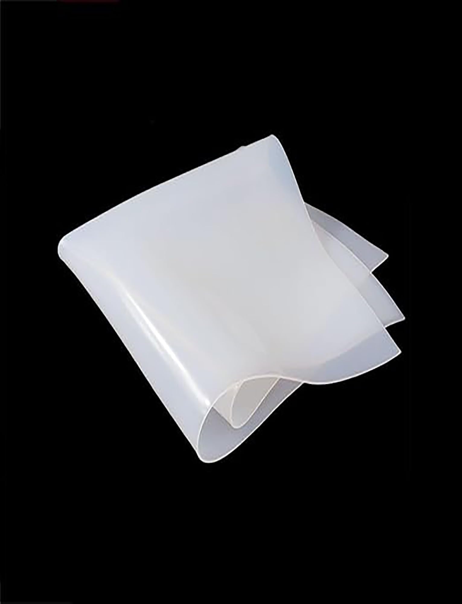 2 Stück Hochtemperatur-Silikon-Gummiplatten, Neopren-Küchenmatten, 500 x 500 mm, transparent, 0,5–10 mm Dicke, hitzebeständig, rutschfest, langlebig, Backmatte