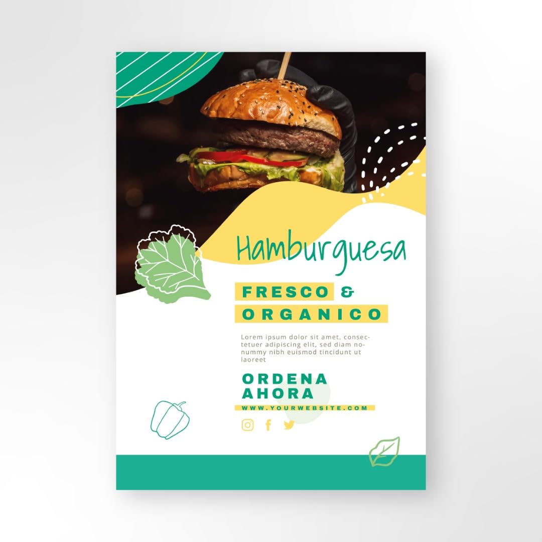 Flyers Personalizados - Folletos Publicitarios para Empresas - Añade Colores, Textos, Imagen, Logo – Papel Brillante - Distintas medidas gramajes y cantidades (A5 (14.8x21cm))