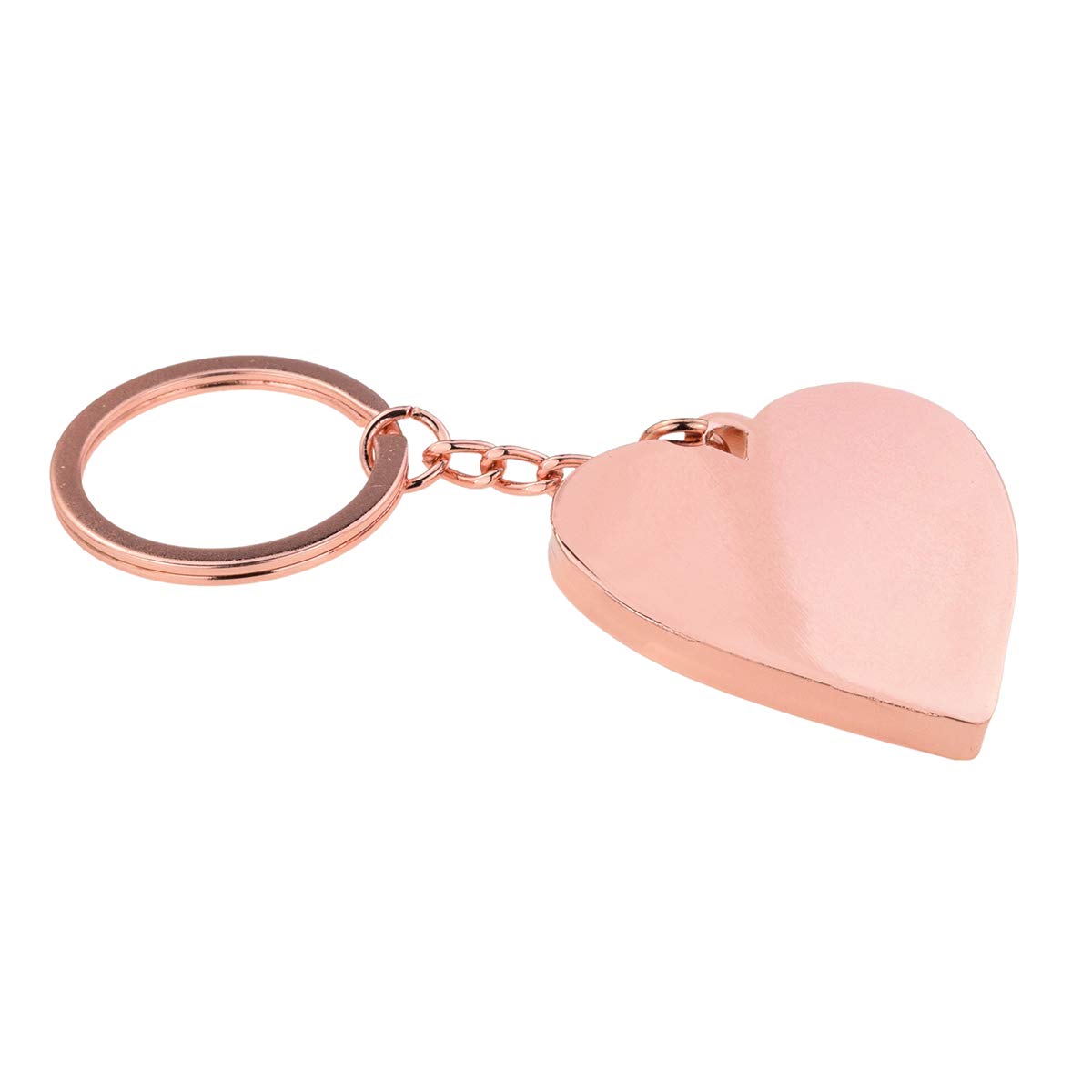 Gtr-Prestige Giftware Rose Gold Plain Heart Keyring
