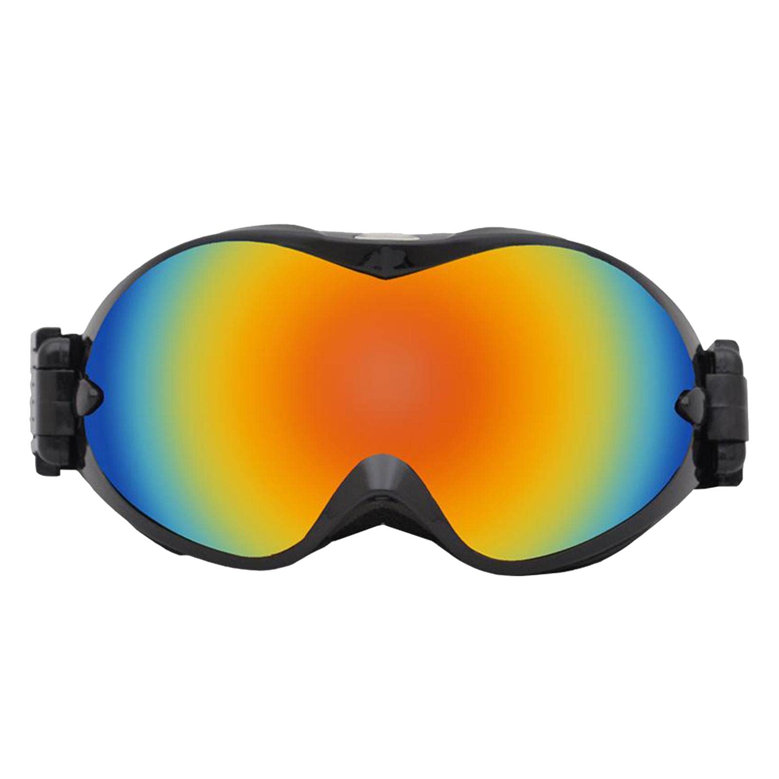Ski Und Snowboardbrille mit Schutz, Beschlagfrei für Damen Und Herren, Helmkompatibel, Black Frame Red Lens