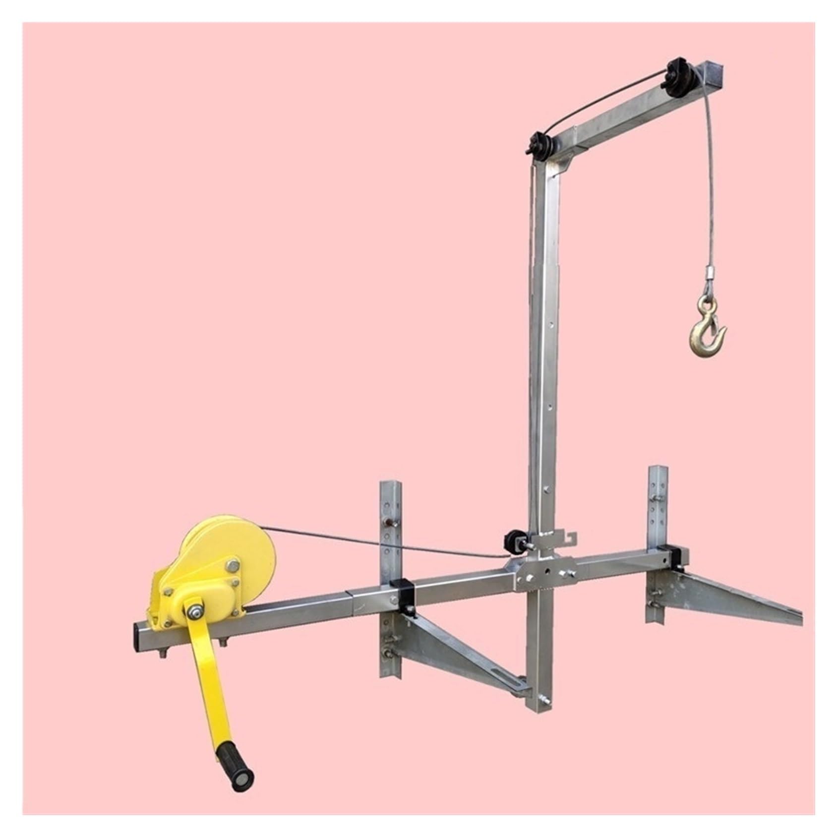 Grucce pieghevoli per verricello manuale, strumento di sollevamento per installazione esterna, strumenti di installazione del condizionatore d'aria da esterno 1-3HP (lato pieghevole 200 libbre+
