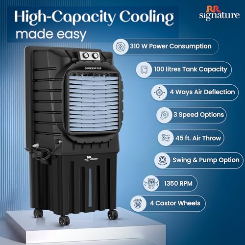 Image of RR Signature GRANDEUR PLUS Desert Air Cooler 100 LTR 【Dark Grey】