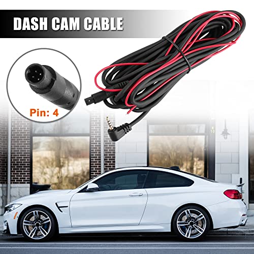 Image of X AUTOHAUX 1pcs 4 Pin 5.5m 18Ft Dash Cam Rearview Backup Camera Reverse Extension Cord Car Recorder Cable Male to Female Video Extension Wire