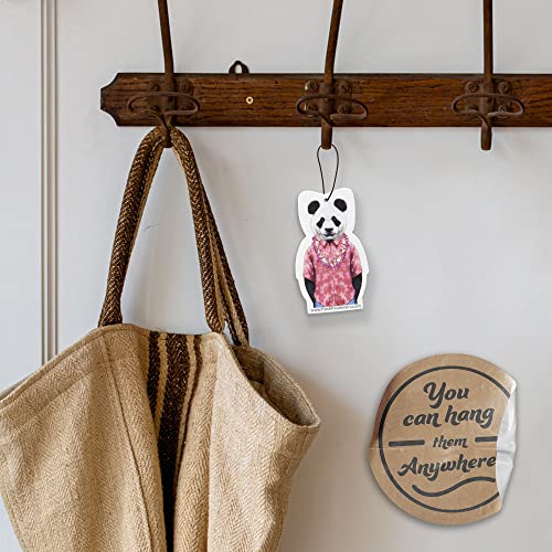 Image of Panda Car Air Freshener 4 Pack Scented With Premium Oils By Fresh Fresheners (4 Pack)