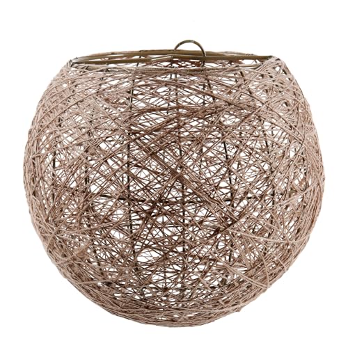 Ostaria 34727 Abat-jour boule tissé en coton - Suspension boule colori Naturel Beige - Diamètre 20 cm - Abat-jour Suspension Non Electrifié