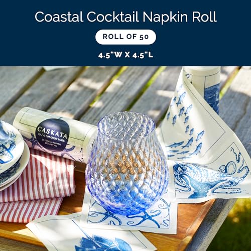 Caskata V-MD-NRSEA Coastal Cocktail Napkin Roll Of 50 thumb #1