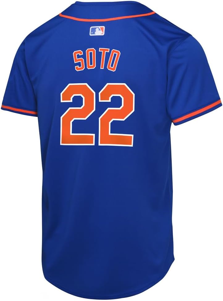 Juan Soto New York Mets MLB Kids 4-7 Blue Alternate Player Jersey - Image 3