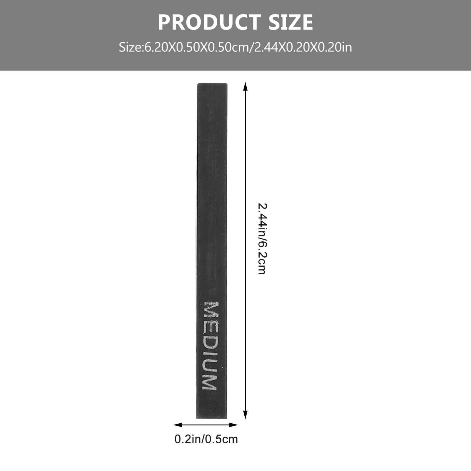 KALLORY Palette Essential 6pcs Charcoal Sketch Set Charcoal Sticks Soft-medium-hard Compressed Charcoal for Drawing Painting Student Professional Stationery