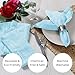 Ohomly Living Slub Textured Dinner Napkins Set of 6-100% Cotton Cloth Napkins 18x18 Inch - Soft Durable Washable Fabric Napkins for Everyday Use & Special Occasions Christmas - Light Blue