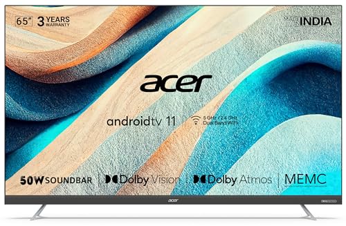 Image of Acer 164 cm (65 inches) S Series 4K Ultra HD Android Smart LED TV AR65AR2851UDSB (Black)