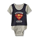 DC Comics Superman Baby Boy's Bodysuit Mesh Overly 6/9 Months