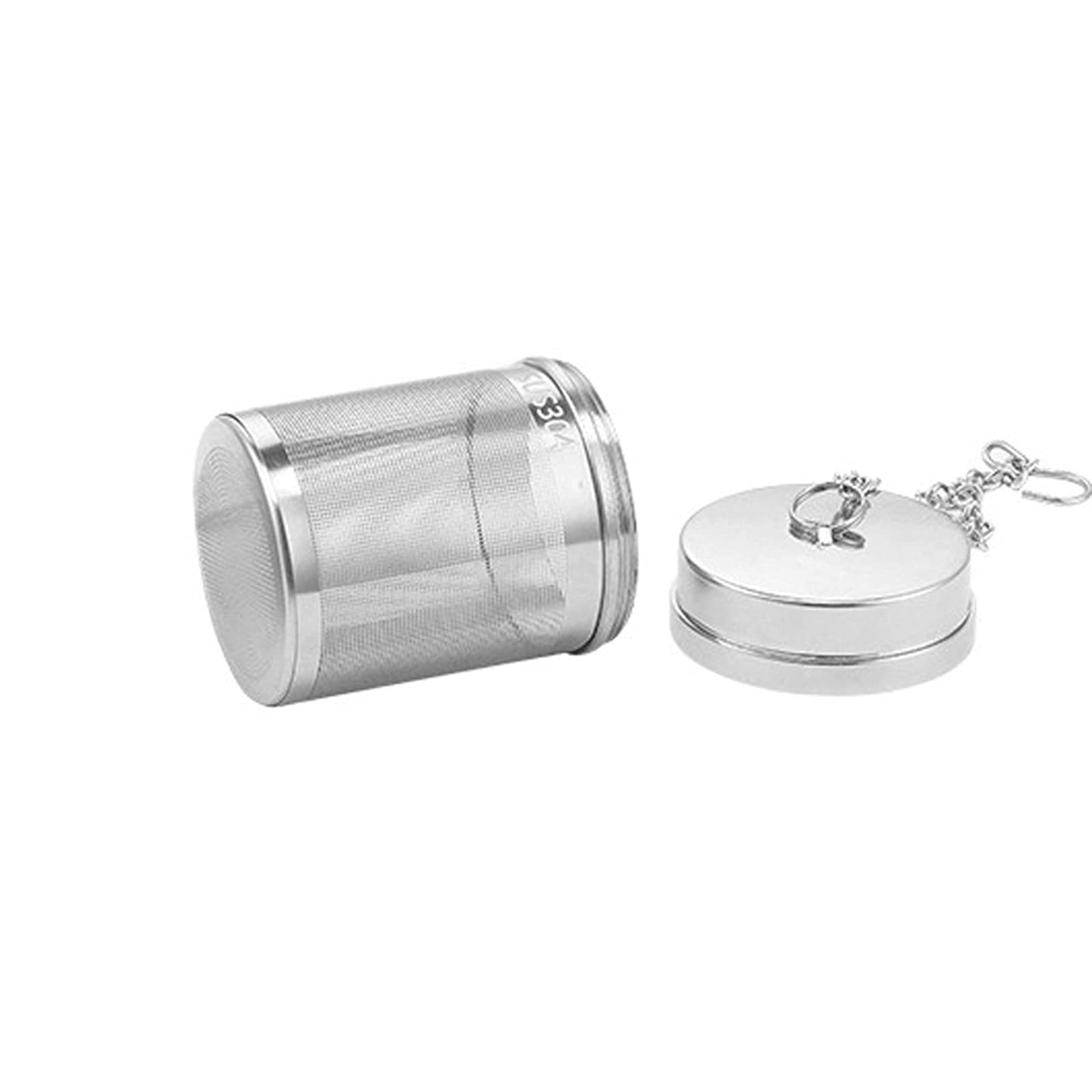 Colador de té creativo de acero inoxidable 304, colador de té de hojas, especias, tetera de hierbas, filtro de malla reutilizable, accesorios de cocina para el hogar (L)