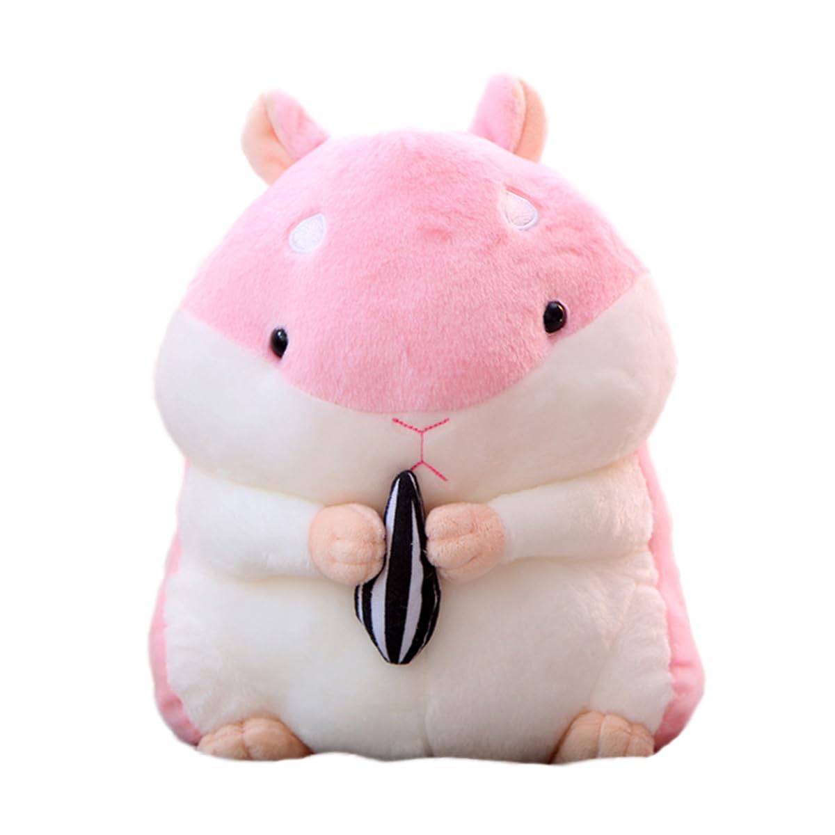 Hamster Plush Stuffed Animal Toy for Kids - Soft Brown Cuddly Doll Plushie Pillow - Cute Hamster Buddy for Boys and Girls (Pink)