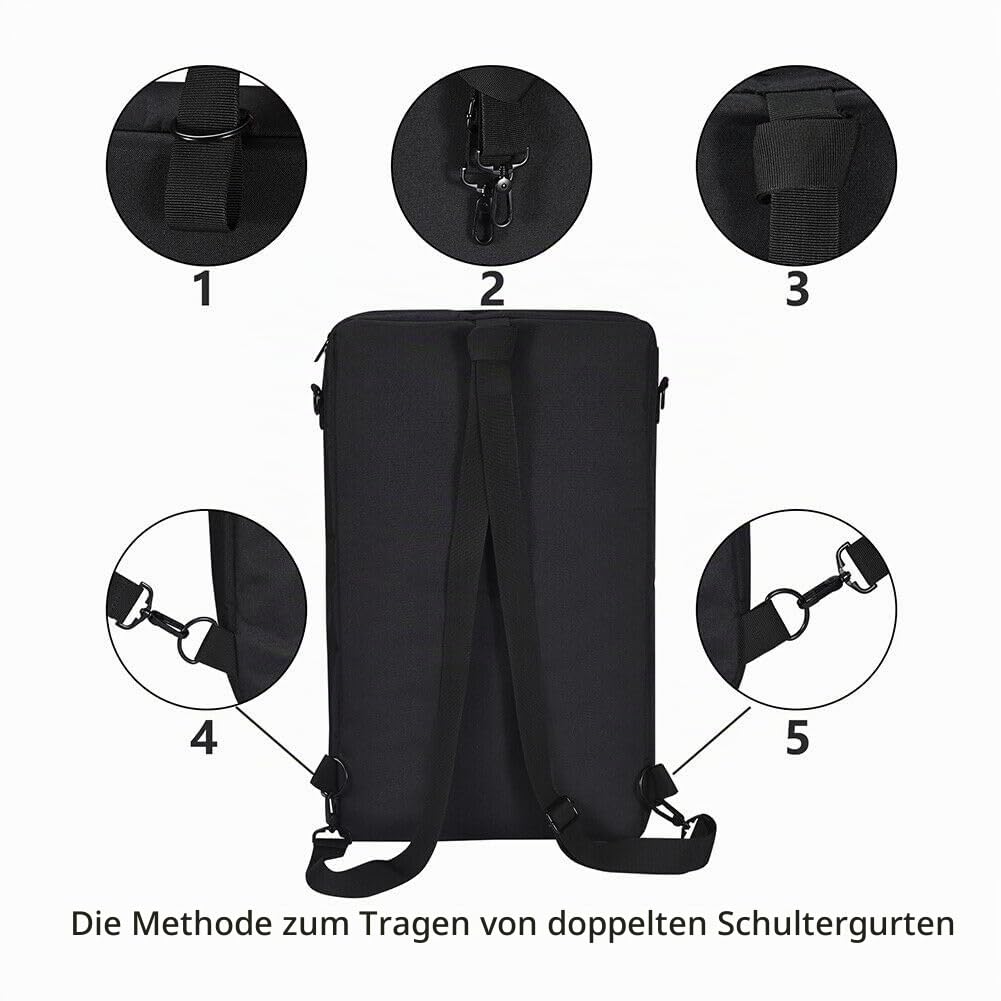 Meijunter DJ Controller Aufbewahrungskoffer DJ Mixer Tragbare Schutztasche Kompatibel mit Pioneer DDJ-400/DDJ-FLX4/DDJ-SB3/Roland DJ-202