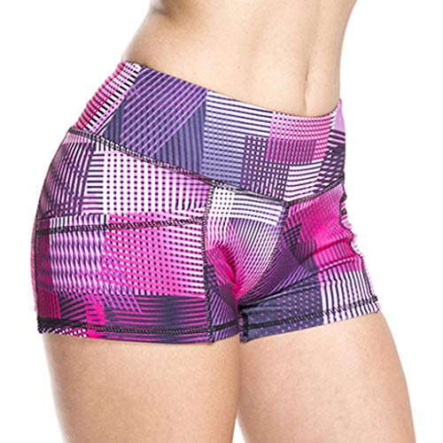 Workout Shorts for Women Hessimy High Waist Yoga Shorts for Women Tummy Control Fitness Athletic Workout Running Shorts Purple