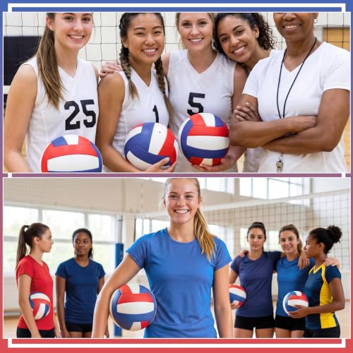 Image of Vinsot 12Pcs Size 5 Recreational Volleyballs with Air Pump Regulation Soft Volleyball Ball for Outdoor Indoor Play Waterproof Volleyball Bulk for Beginner Gym Training Beach Swimming Pool