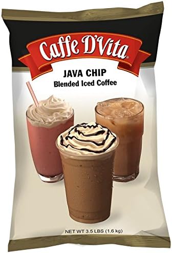 Java Chip Latte Blended Ice Coffee - Java Chip Frappe Mix, Blended Iced Coffee Mix, Gluten Free, Low Fat, No Cholesterol, No Hydrogenated Oils, No Trans Fat, Kosher-Dairy - 3.5 Lb Bag