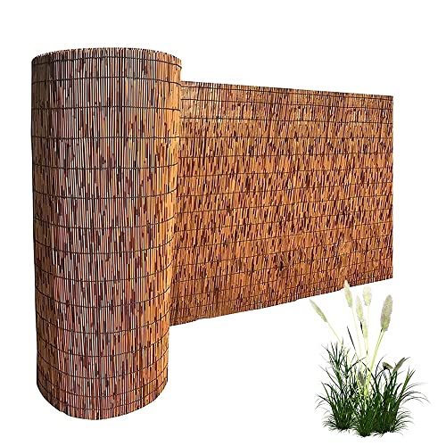 AMOCHO Brise-Vue en Roseau,revêtement de clôture de Jardin en Bambou, Panneau de Rouleau de confidentialité,criblage à Lattes de confidentialité extérieur,clôture en Bambou, filtrage de la lumièr