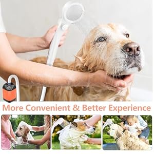 Dog Shower Attachment for Fast and Easy Bathing and Cleaning, Portable Shower with 3 Adjustable Water Pressure Dog Shower Head, Indoor & Outdoor Shower Dog Wash Sprayer Kit with Intelligent Display Dog Shower Attachment for Fast and Easy Bathing and Cleaning Portable Shower with 3 Adjustable Water Pressure Dog Shower Head Indoor Outdoor Shower Dog Wash Sprayer Kit with Intelligent Display
