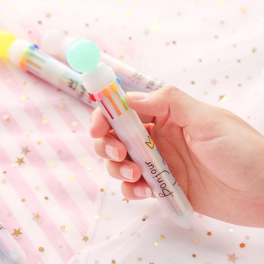 Amazon | 1個のかわいいマルチカラーペンカワイイ文房具ボールペン子供