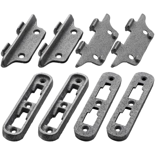 Zonon 8 Pcs Large Cast Iron Bed Rail Fastener Set Bed Rail Fasteners for Repair