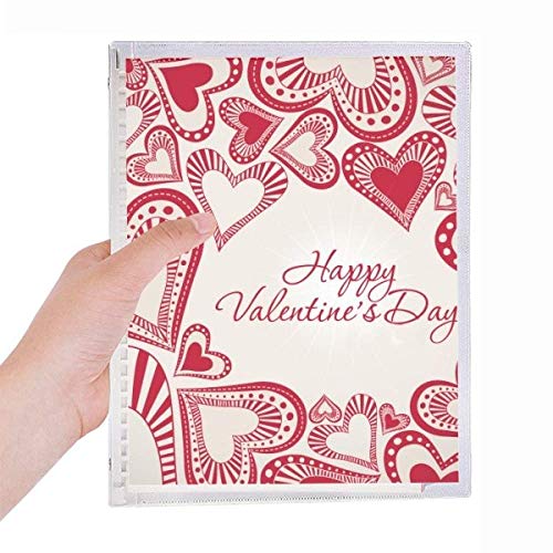Carnet de notes en spirale rechargeable A5 cahier cœurs Saint-Valentin