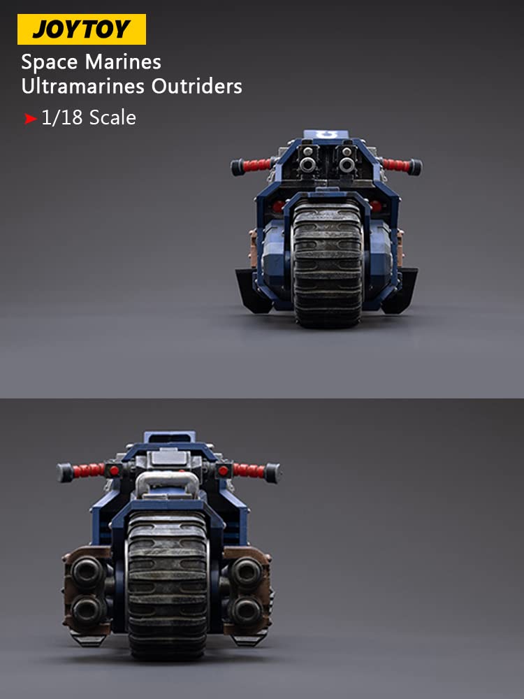 JoyToy Warhammer 40K Ultramarines Motorcycle Outriders - 1:18 Scale Action Figure With Bike